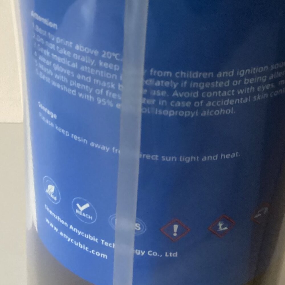 NIB ANYCUBIC 3D Standard Printer Resin 1kg Black Ink Printing - Picture 5 of 5